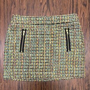 #060 J.Crew Chic Multicolor Tweed Skirt